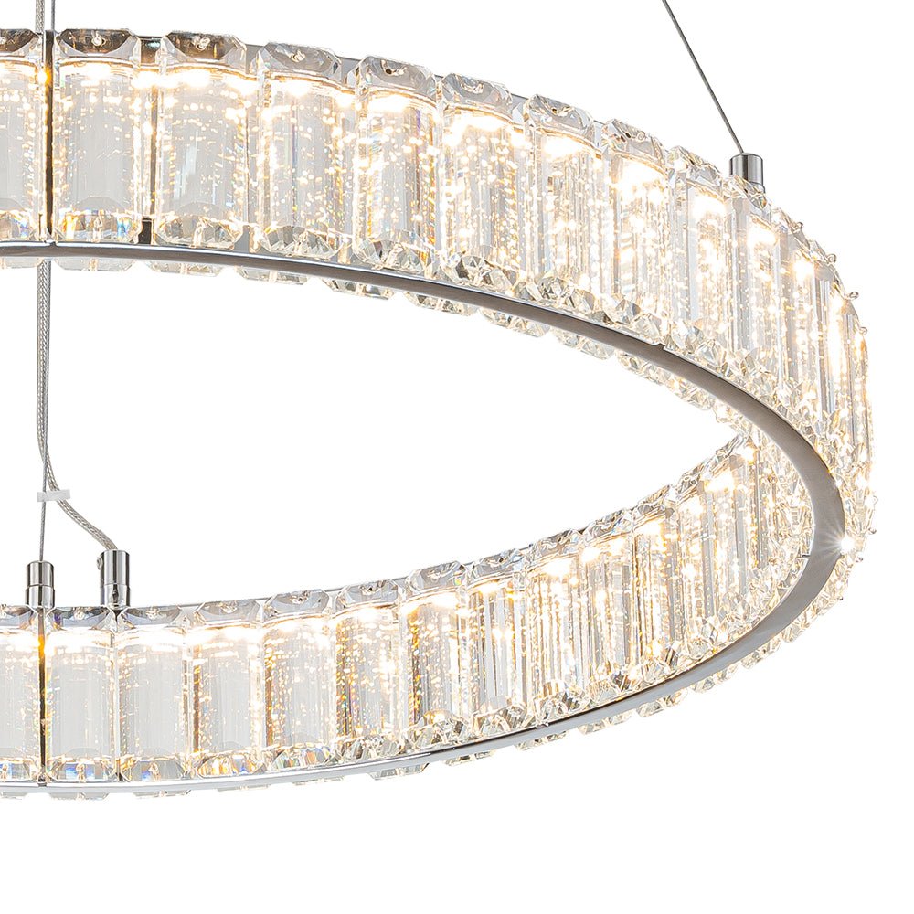 Norduvix Modern Luxury Chrome Crystal Chandelier