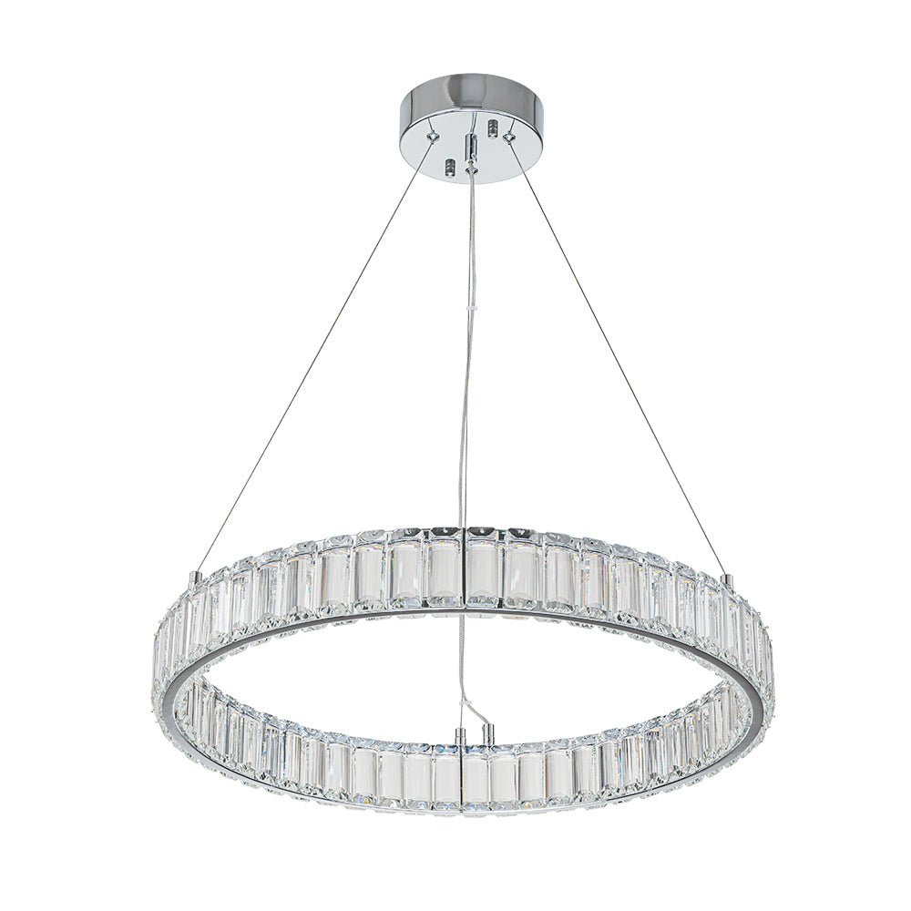 Norduvix Modern Luxury Chrome Crystal Chandelier