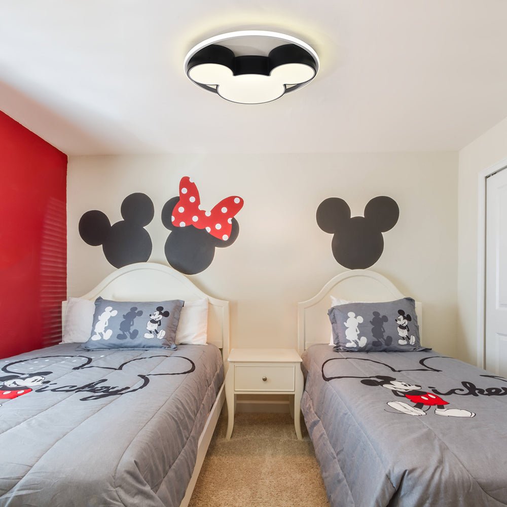 Lunira Modern Mickey Design Metal LED Flush Ceiling Light