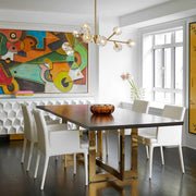 Jarnbruvya Modern Mid-century Sputnik Brass Crystal Chandelier
