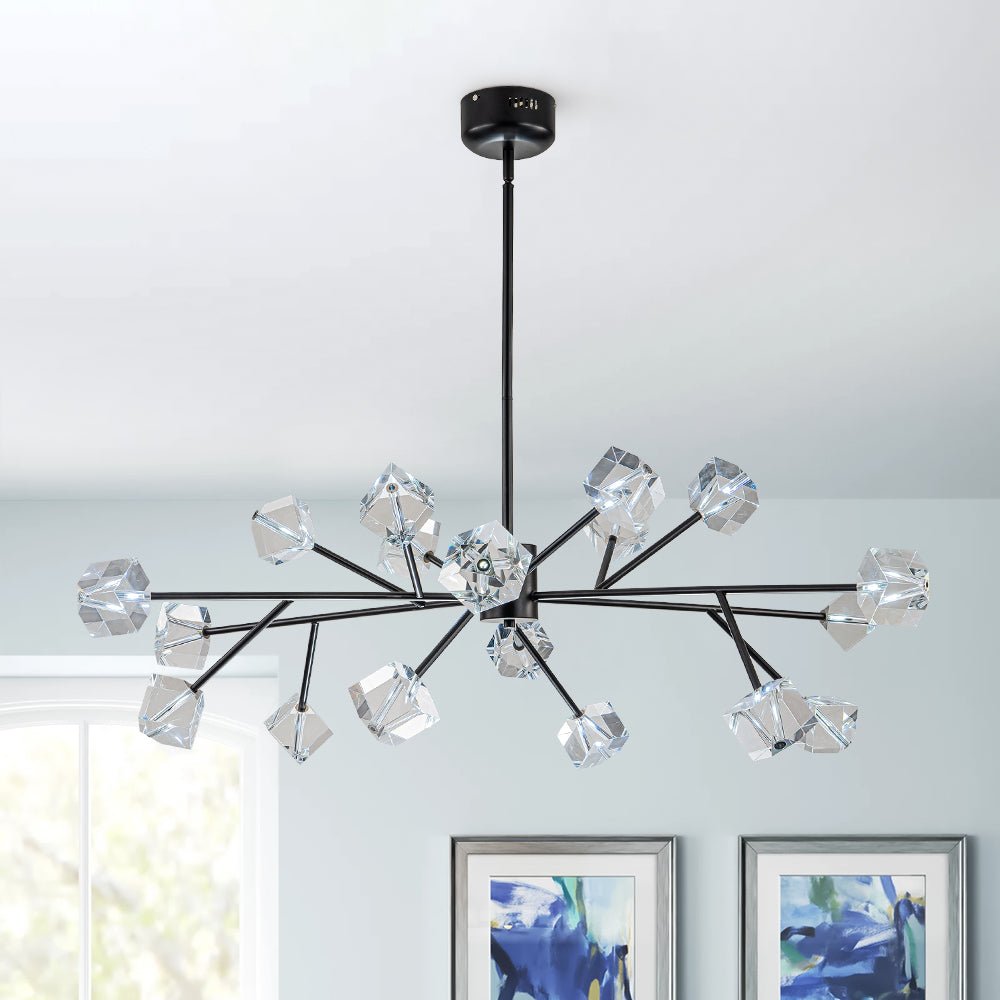 Plotuvox Modern Mid-century Glam Branch Sputnik Crystal Chandelier