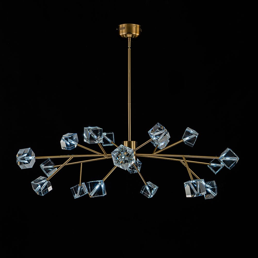 Plotuvox Modern Mid-century Glam Branch Sputnik Crystal Chandelier