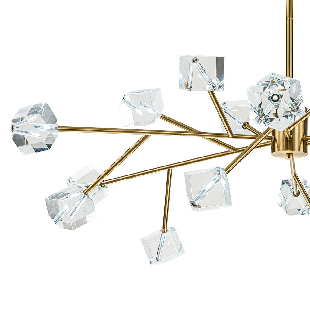 Plotuvox Modern Mid-century Glam Branch Sputnik Crystal Chandelier