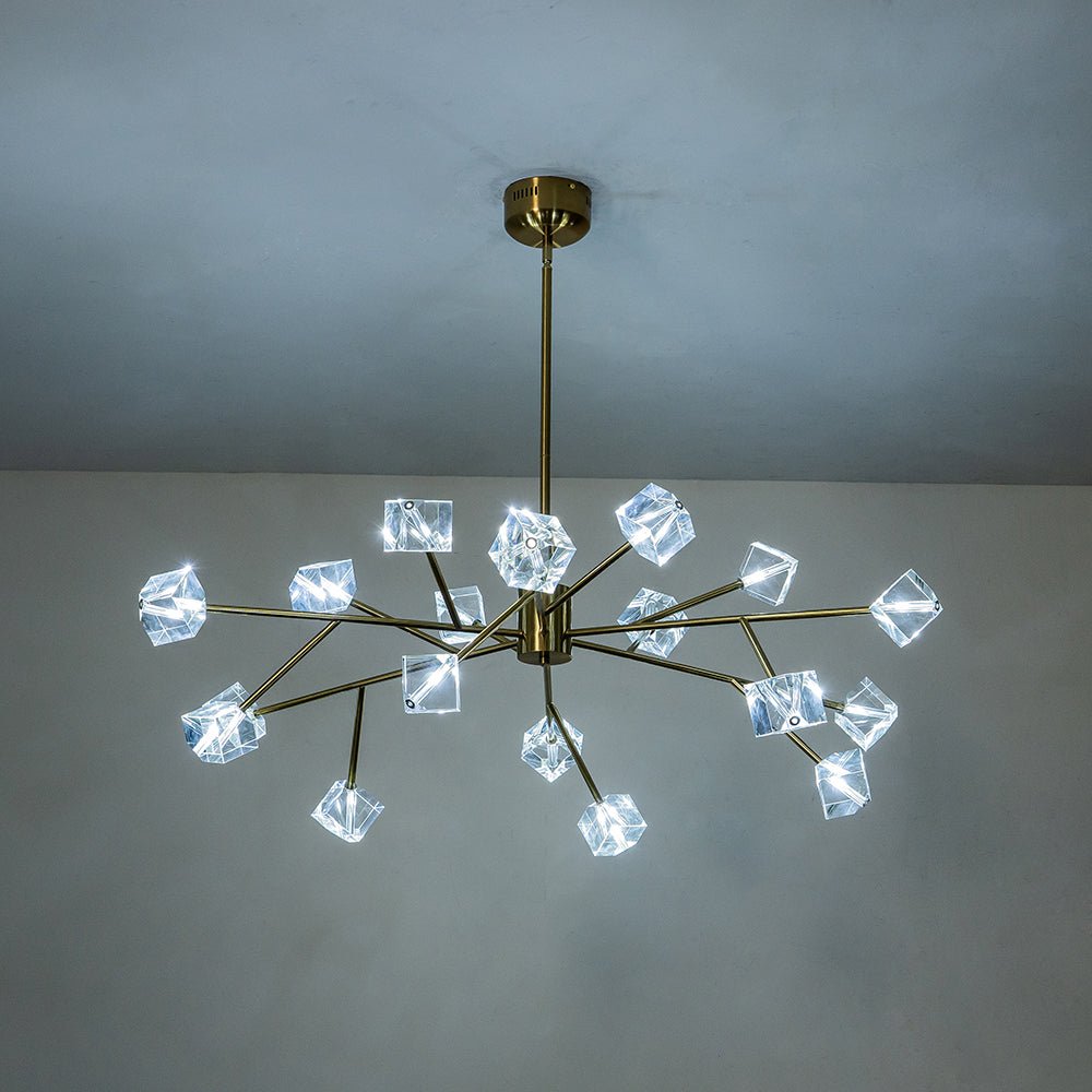 Plotuvox Modern Mid-century Glam Branch Sputnik Crystal Chandelier