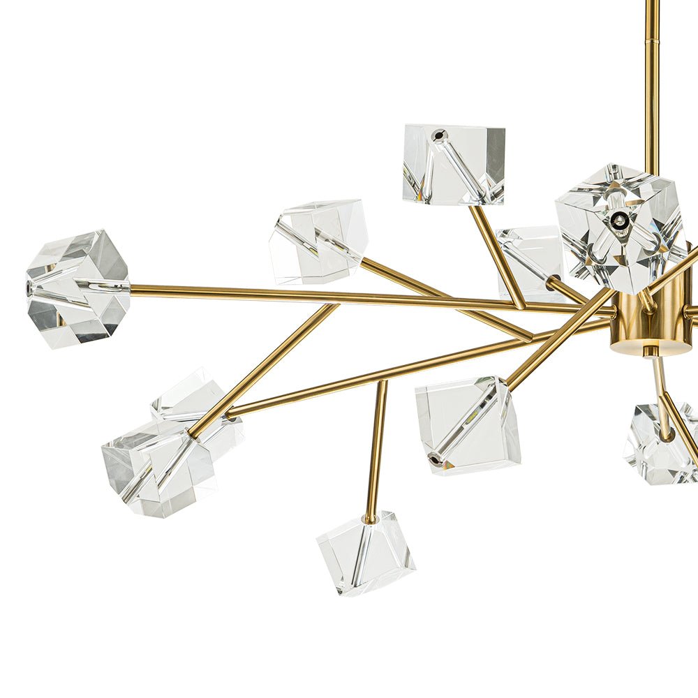 Plotuvox Modern Mid-century Glam Branch Sputnik Crystal Chandelier