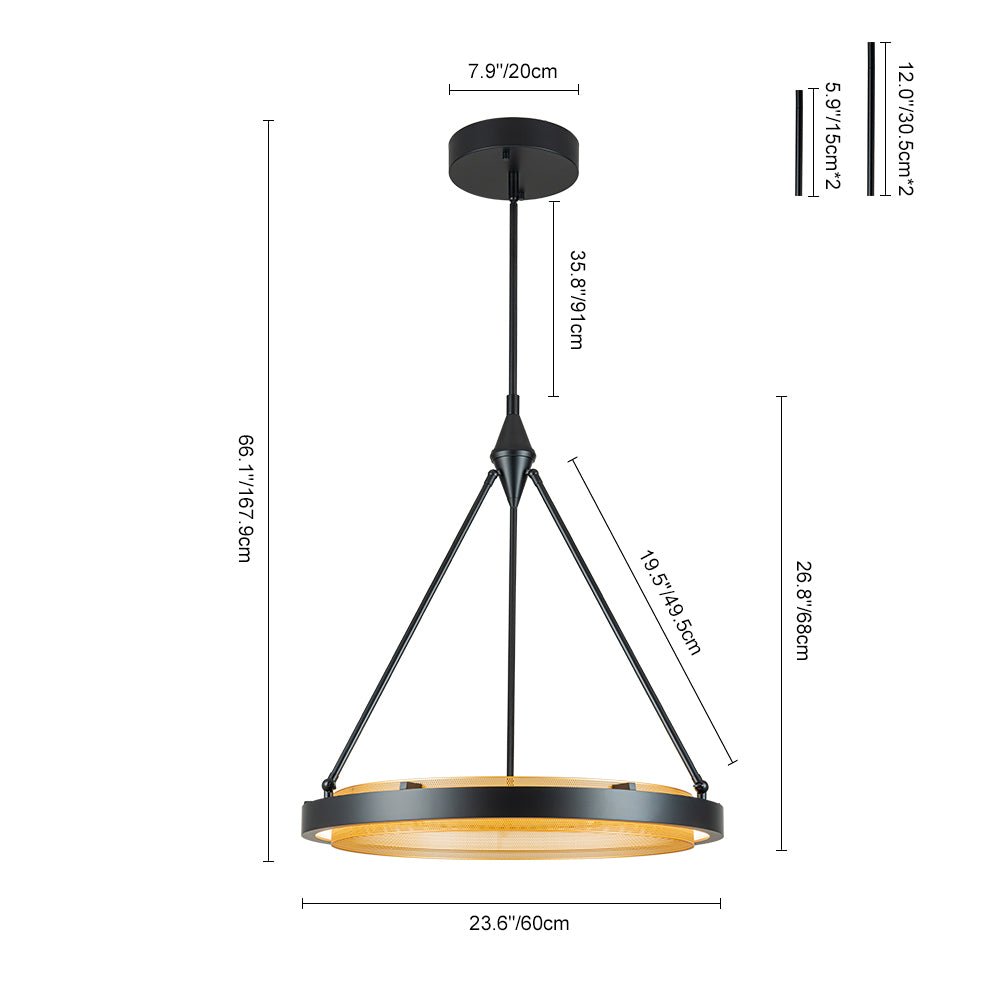 Aevitern Modern Minimalist Circular Metal Pendant Light