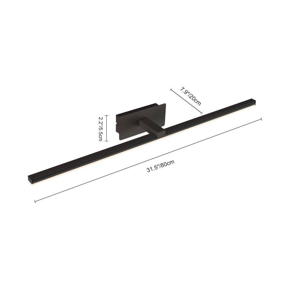 Noreva Modern Minimalist Linear Metal Vanity Light Wall Sconce