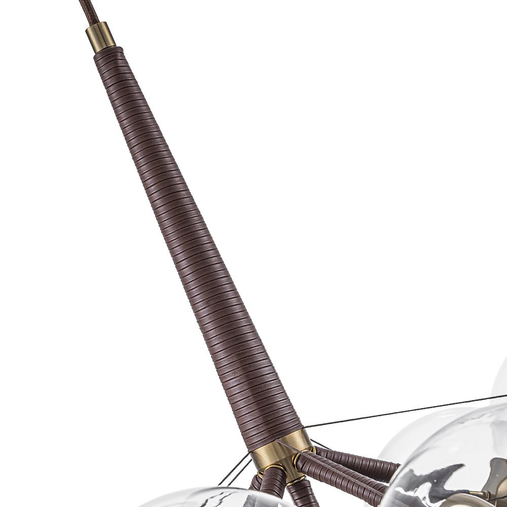 Kvennal Mocha Mousse Clear Glass Chandelier
