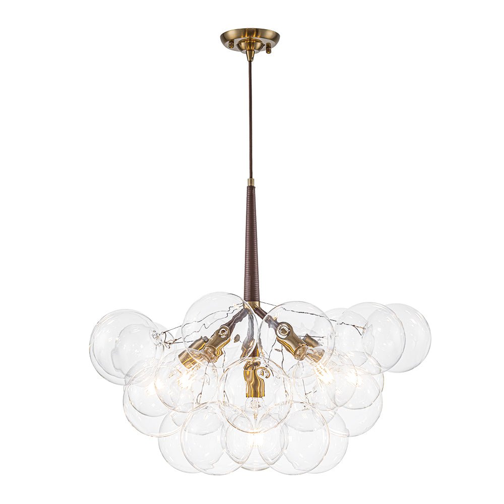 Kvennal Mocha Mousse Clear Glass Chandelier