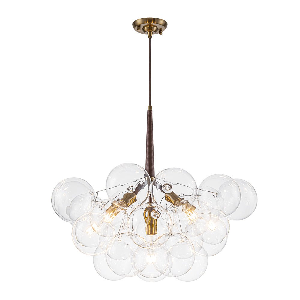 Kvennal Mocha Mousse Clear Glass Chandelier