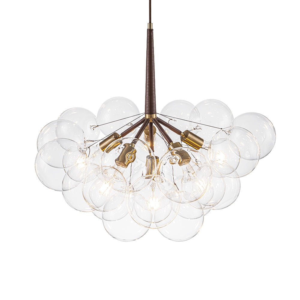 Kvennal Mocha Mousse Clear Glass Chandelier