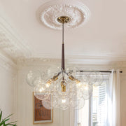 Kvennal Mocha Mousse Clear Glass Chandelier
