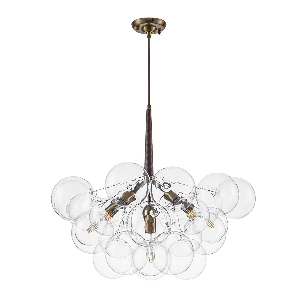 Kvennal Mocha Mousse Clear Glass Chandelier