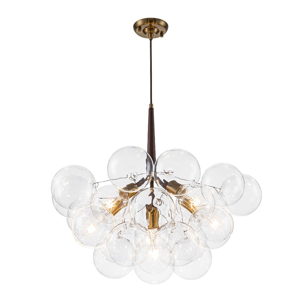 Kvennal Mocha Mousse Clear Glass Chandelier