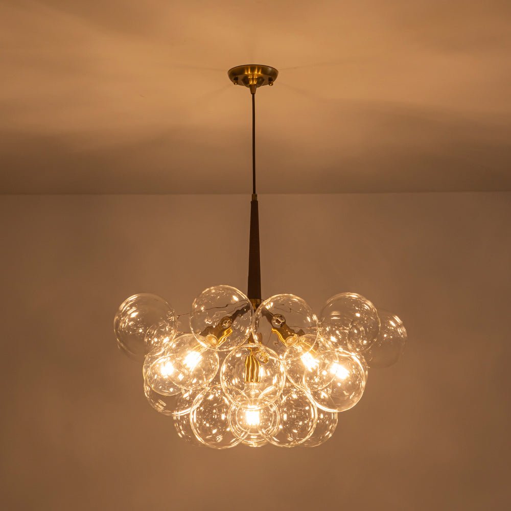 Kvennal Mocha Mousse Clear Glass Chandelier