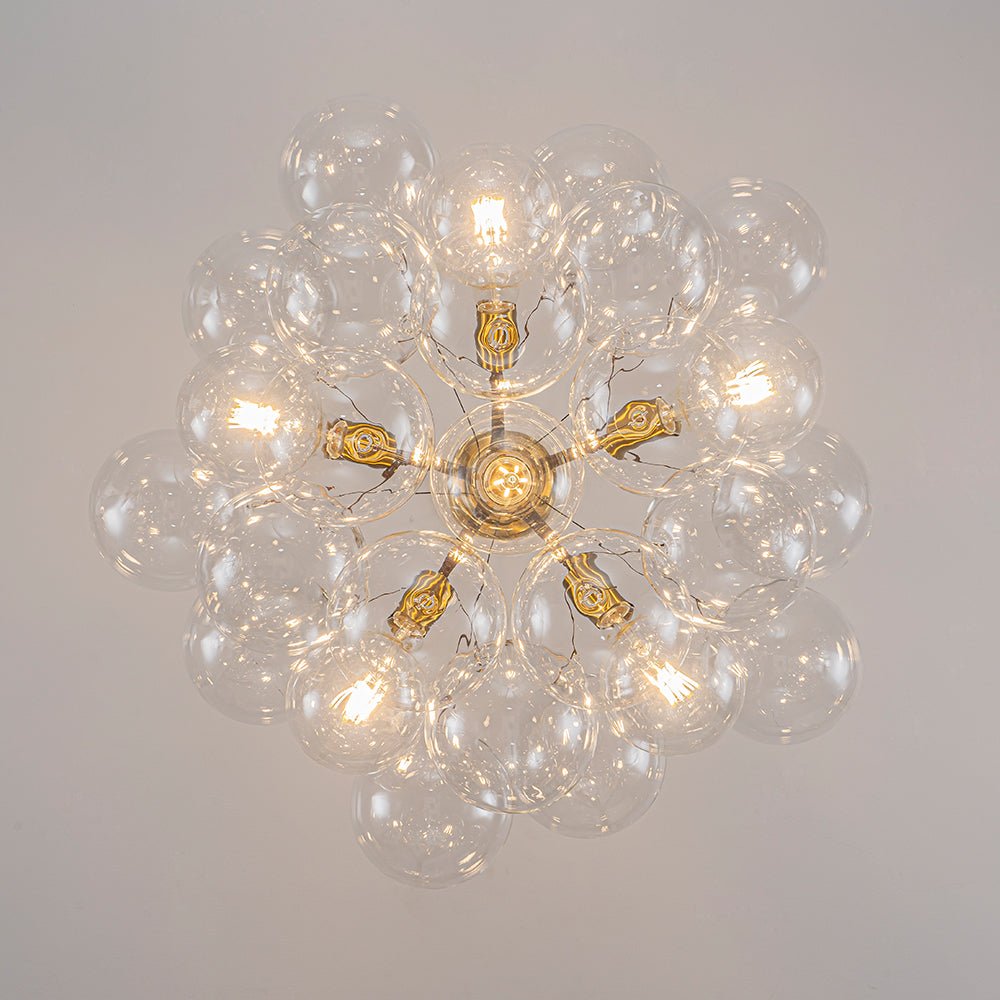 Kvennal Mocha Mousse Clear Glass Chandelier