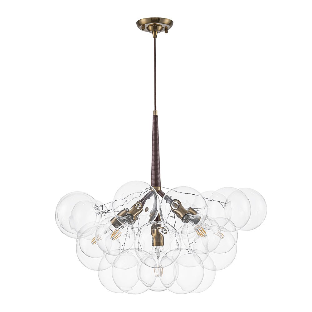 Kvennal Mocha Mousse Clear Glass Chandelier