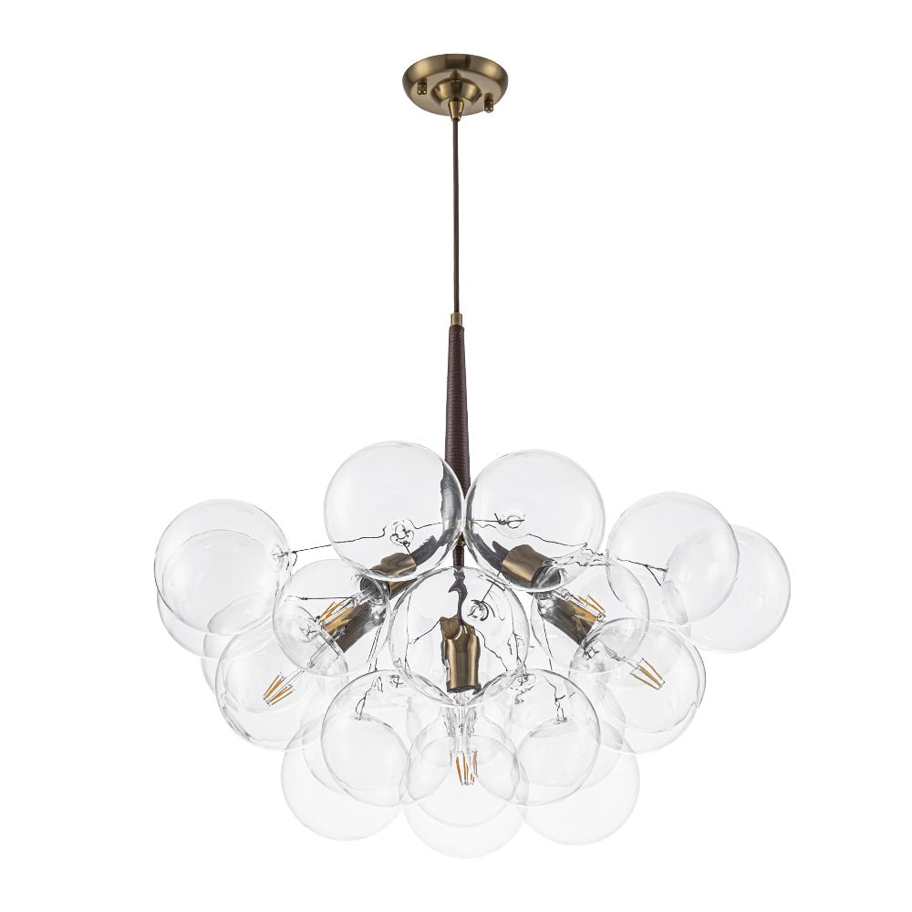Kvennal Mocha Mousse Clear Glass Chandelier