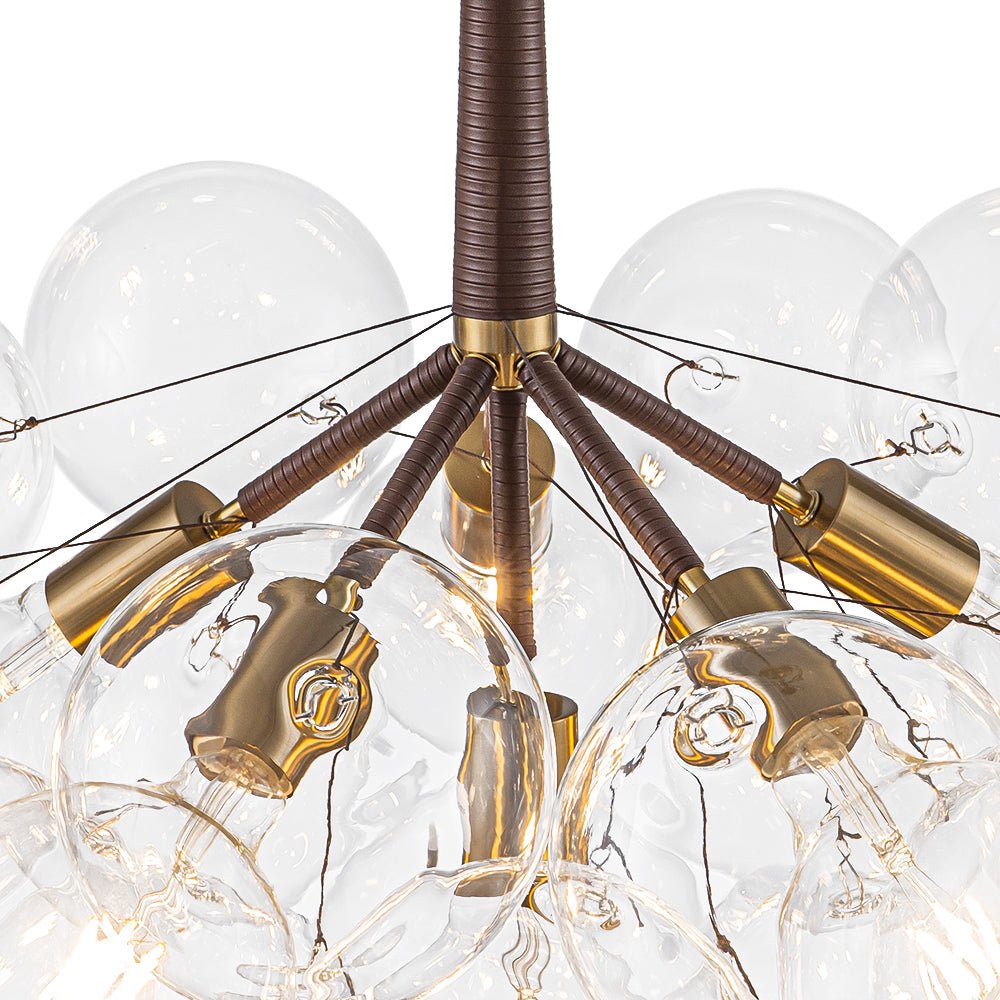 Kvennal Mocha Mousse Clear Glass Chandelier