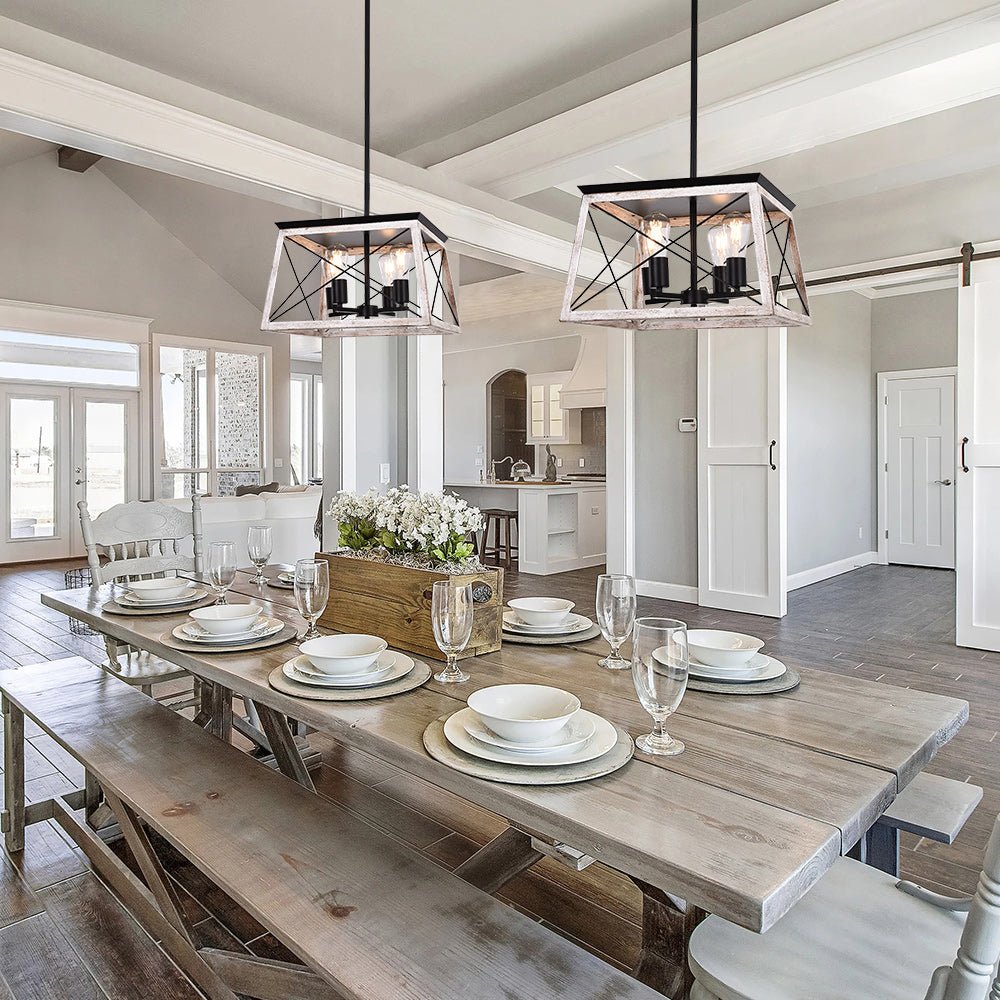 Eolius Modern Rustic Lantern Metal Chandelier