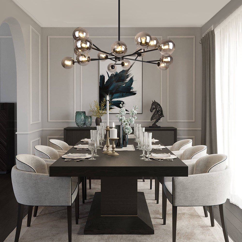 Seriva Modern Metal Glass Chandelier