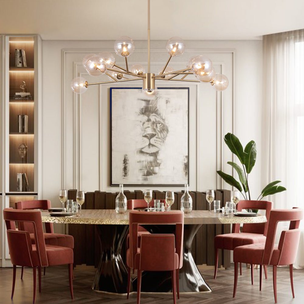 Seriva Modern Metal Glass Chandelier