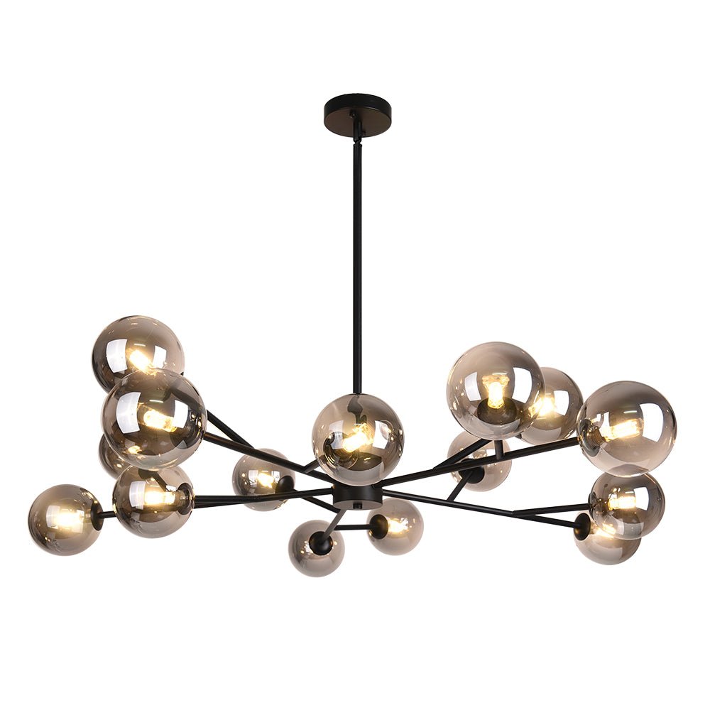 Seriva Modern Metal Glass Chandelier