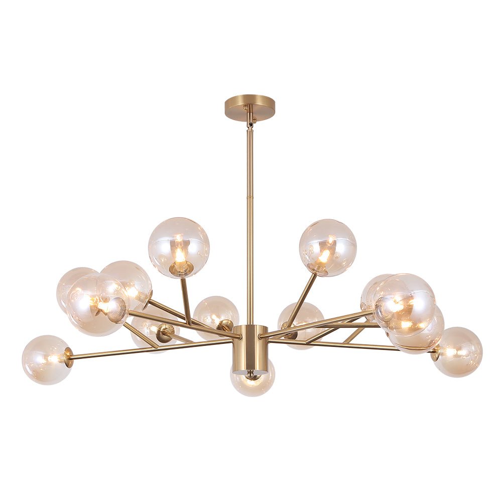 Seriva Modern Metal Glass Chandelier