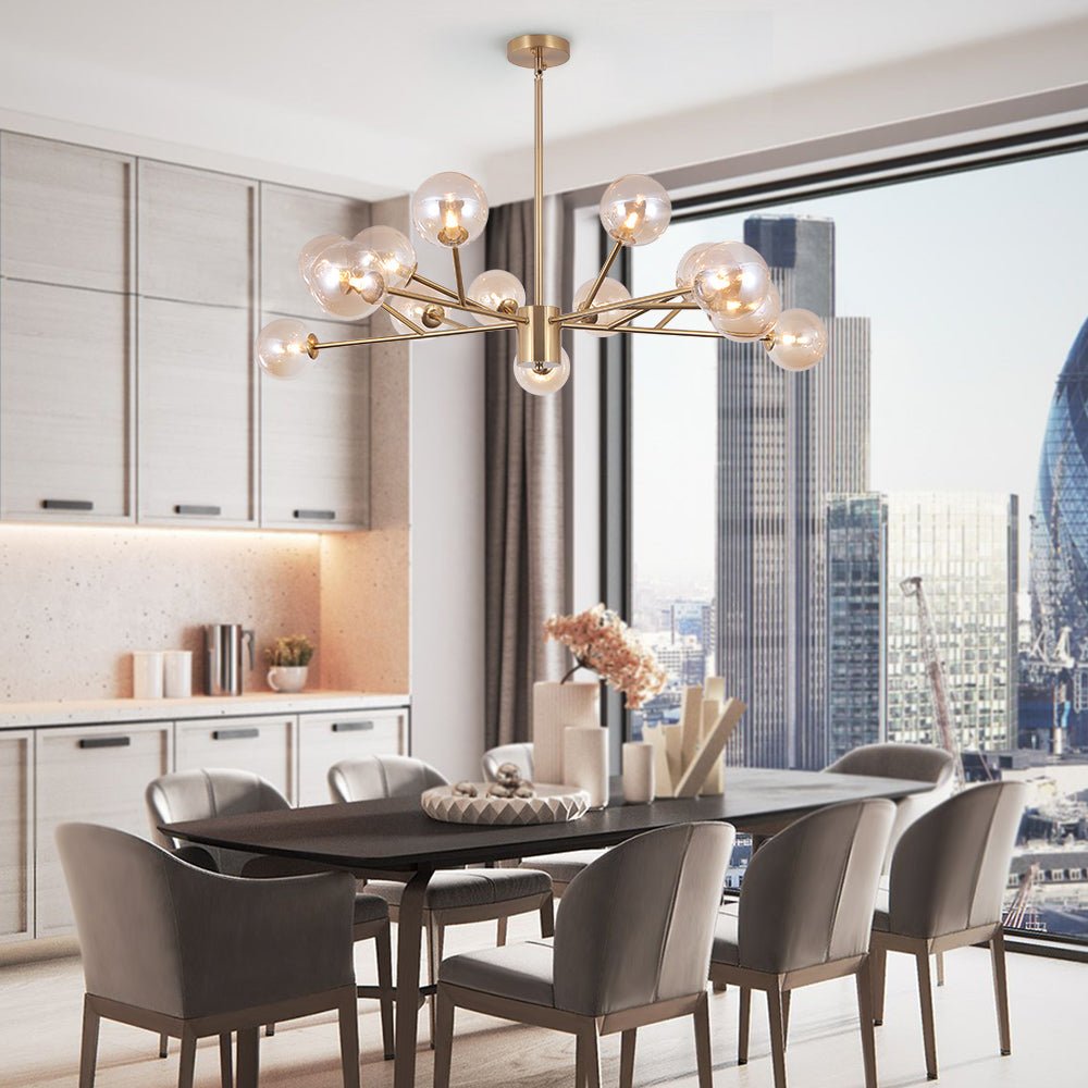 Seriva Modern Metal Glass Chandelier