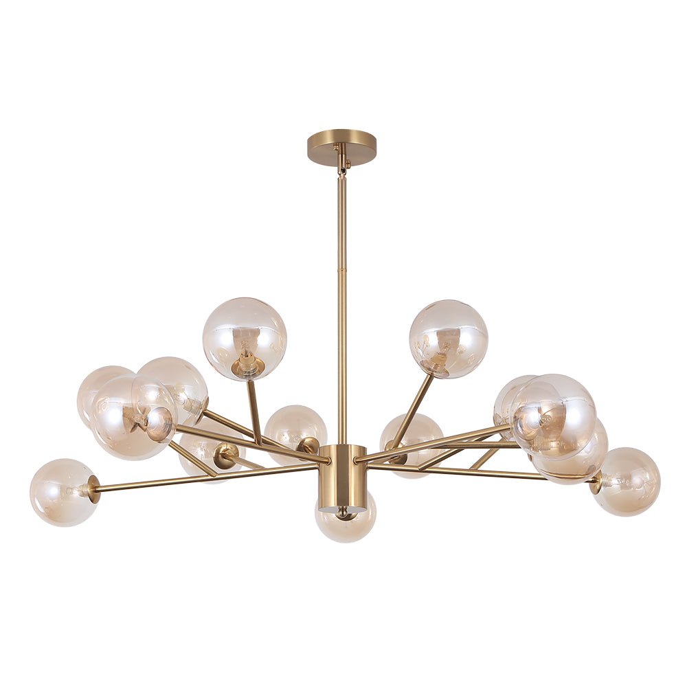 Seriva Modern Metal Glass Chandelier