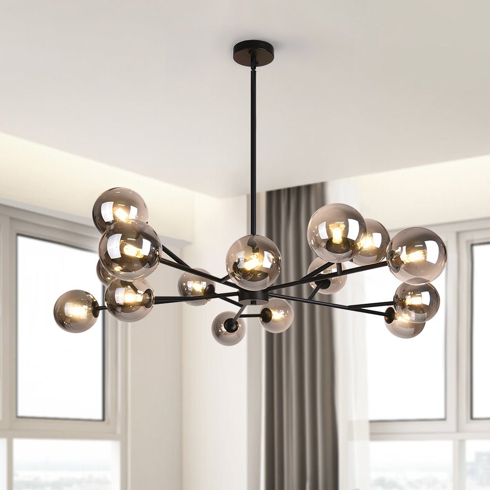 Seriva Modern Metal Glass Chandelier