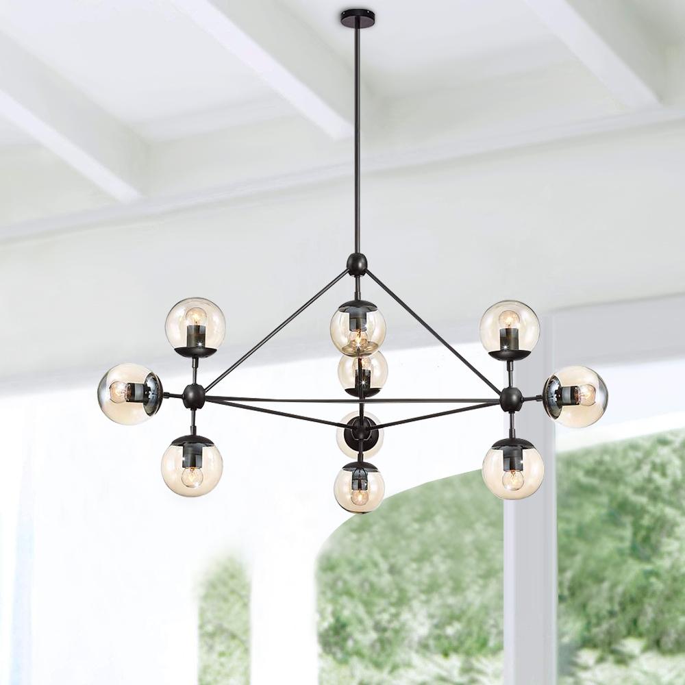 Kvennlig Modern Statement Geometric Metal Chandelier