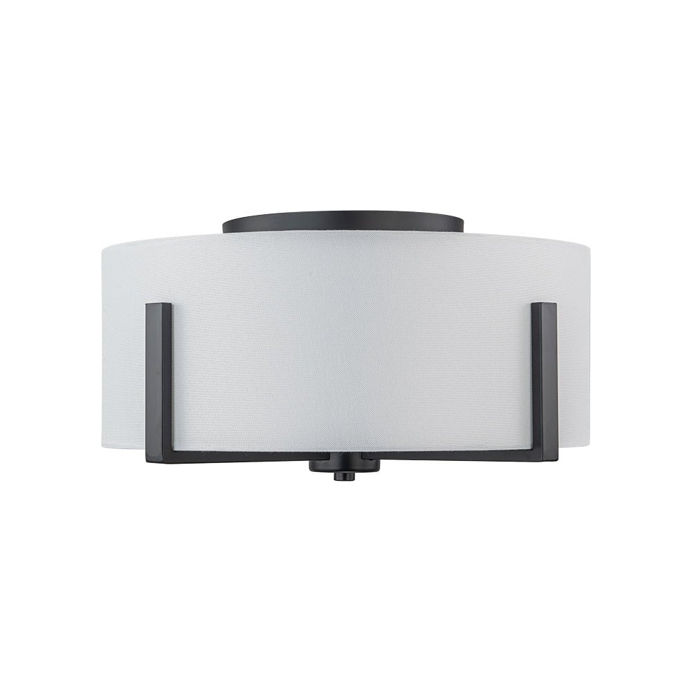 Aevulix Modern Wide Drum Fabric Flush Mount Light