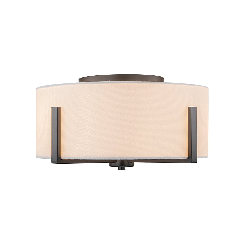 Aevulix Modern Wide Drum Fabric Flush Mount Light