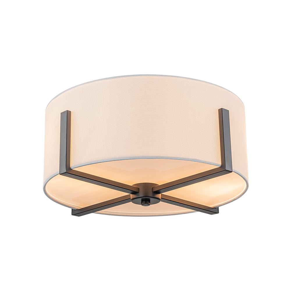 Aevulix Modern Wide Drum Fabric Flush Mount Light