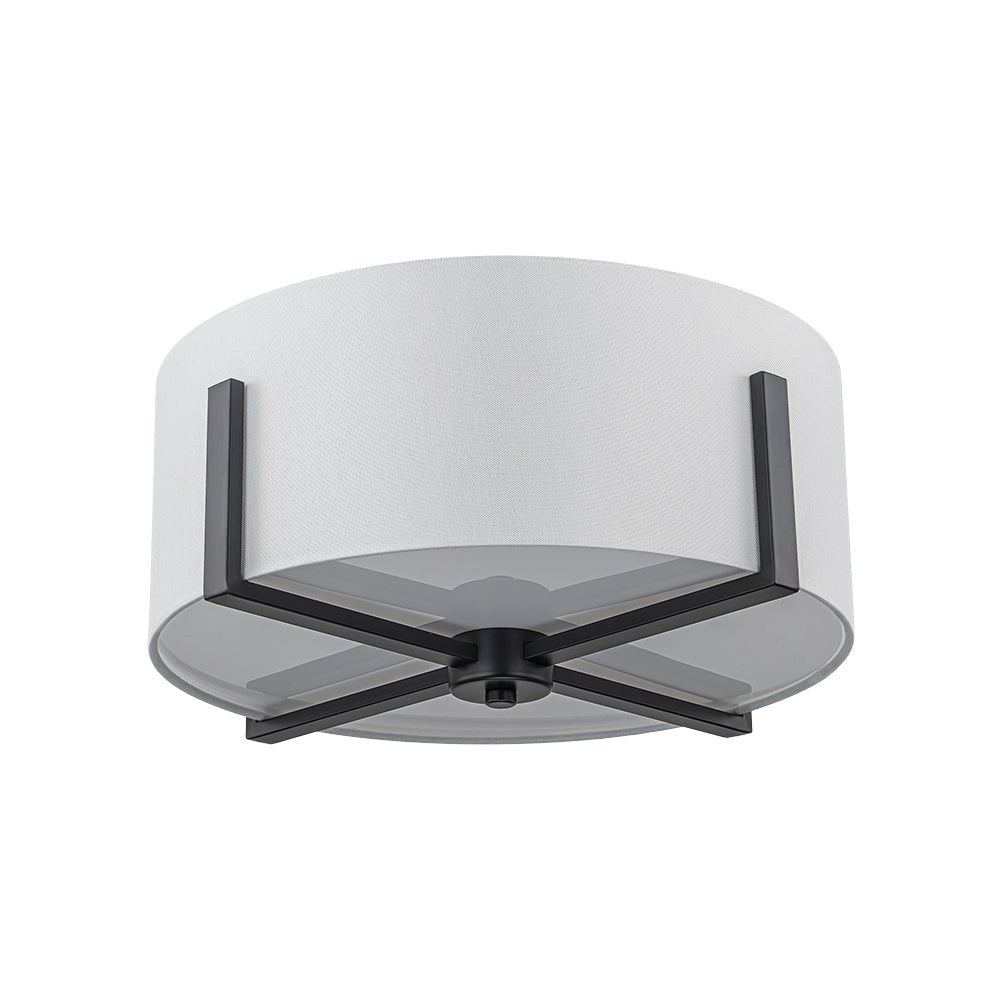 Aevulix Modern Wide Drum Fabric Flush Mount Light