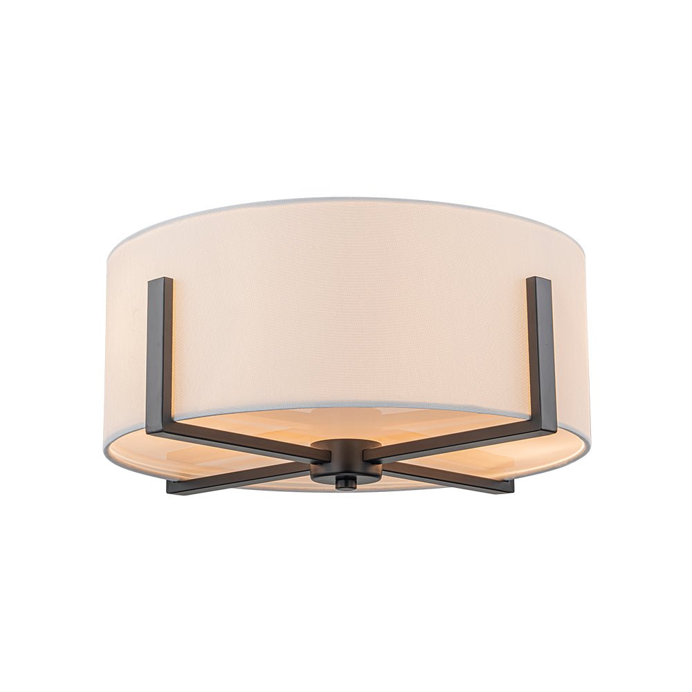 Aevulix Modern Wide Drum Fabric Flush Mount Light
