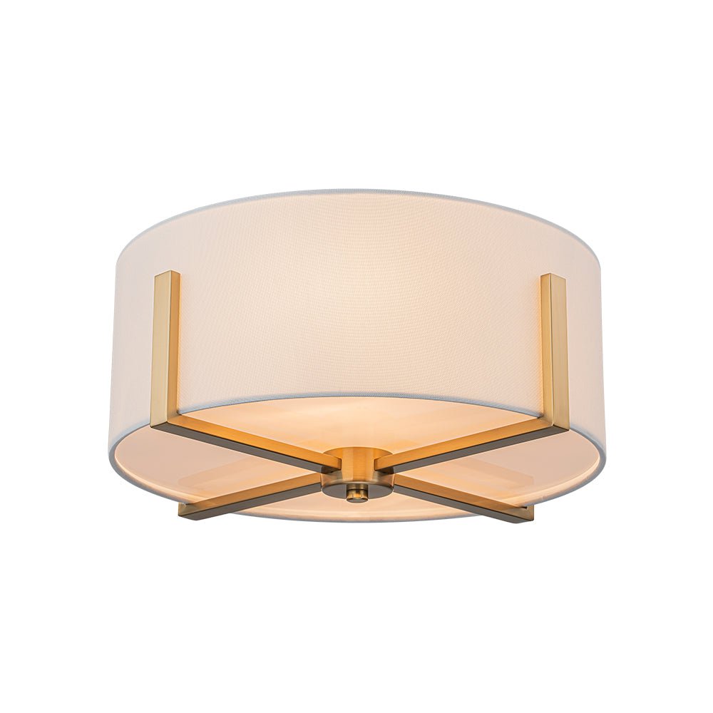 Aevulix Modern Wide Drum Fabric Flush Mount Light