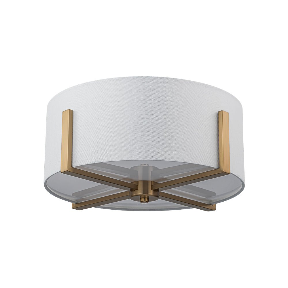 Aevulix Modern Wide Drum Fabric Flush Mount Light