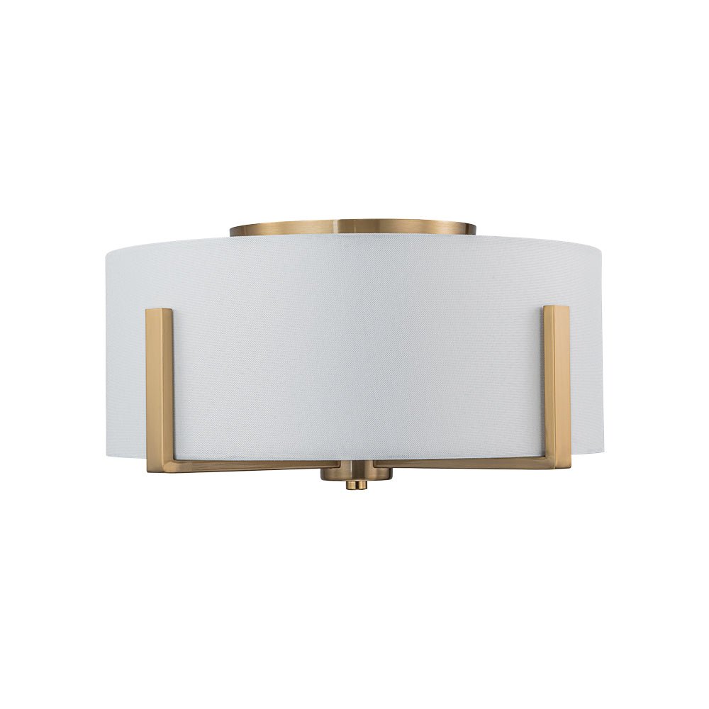 Aevulix Modern Wide Drum Fabric Flush Mount Light