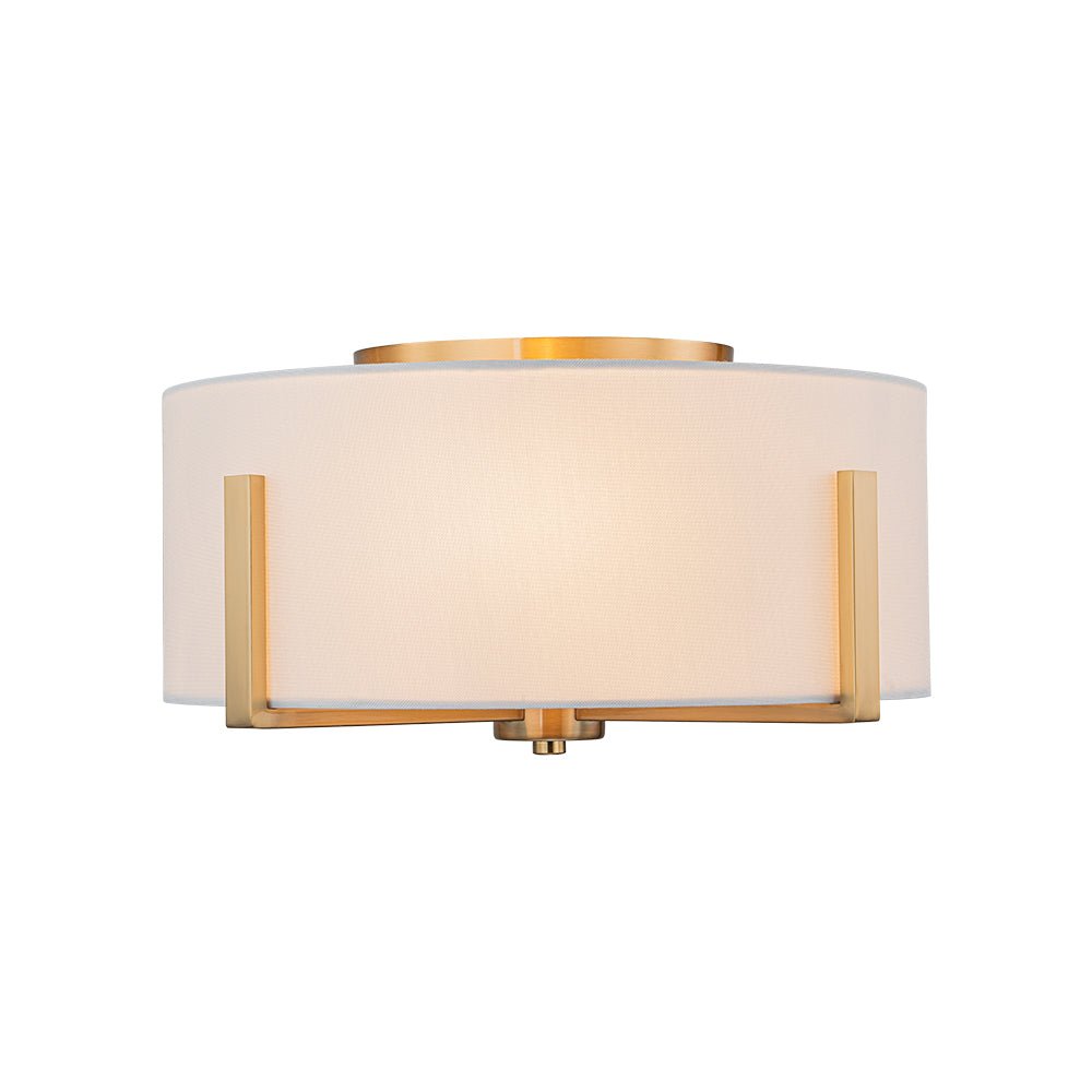 Aevulix Modern Wide Drum Fabric Flush Mount Light
