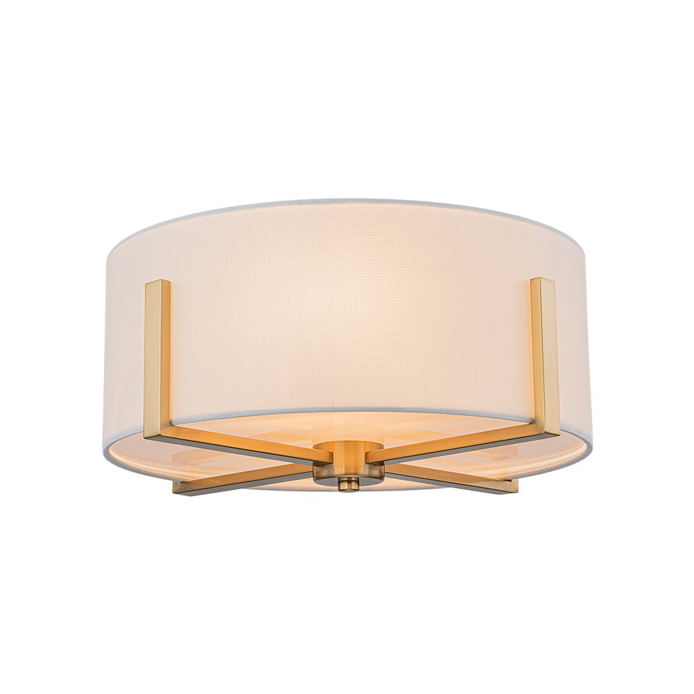 Aevulix Modern Wide Drum Fabric Flush Mount Light