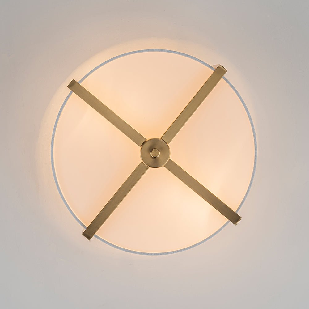 Aevulix Modern Wide Drum Fabric Flush Mount Light