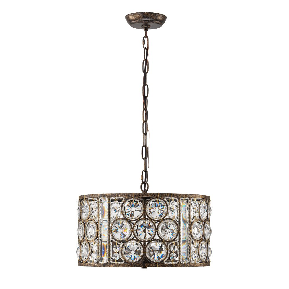 Kvennuvix Moroccan Glam Vintage Crystal Lantern Pendant