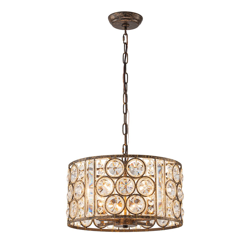 Kvennuvix Moroccan Glam Vintage Crystal Lantern Pendant