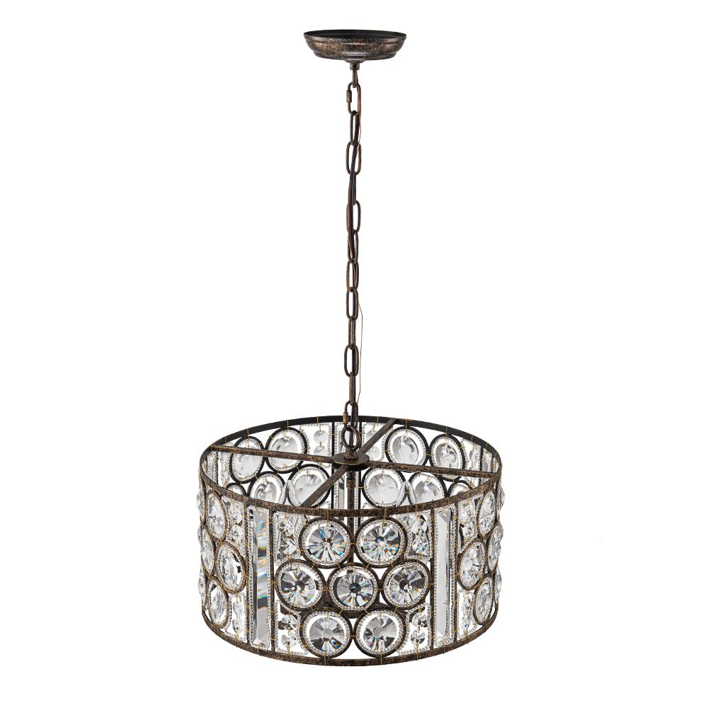 Kvennuvix Moroccan Glam Vintage Crystal Lantern Pendant
