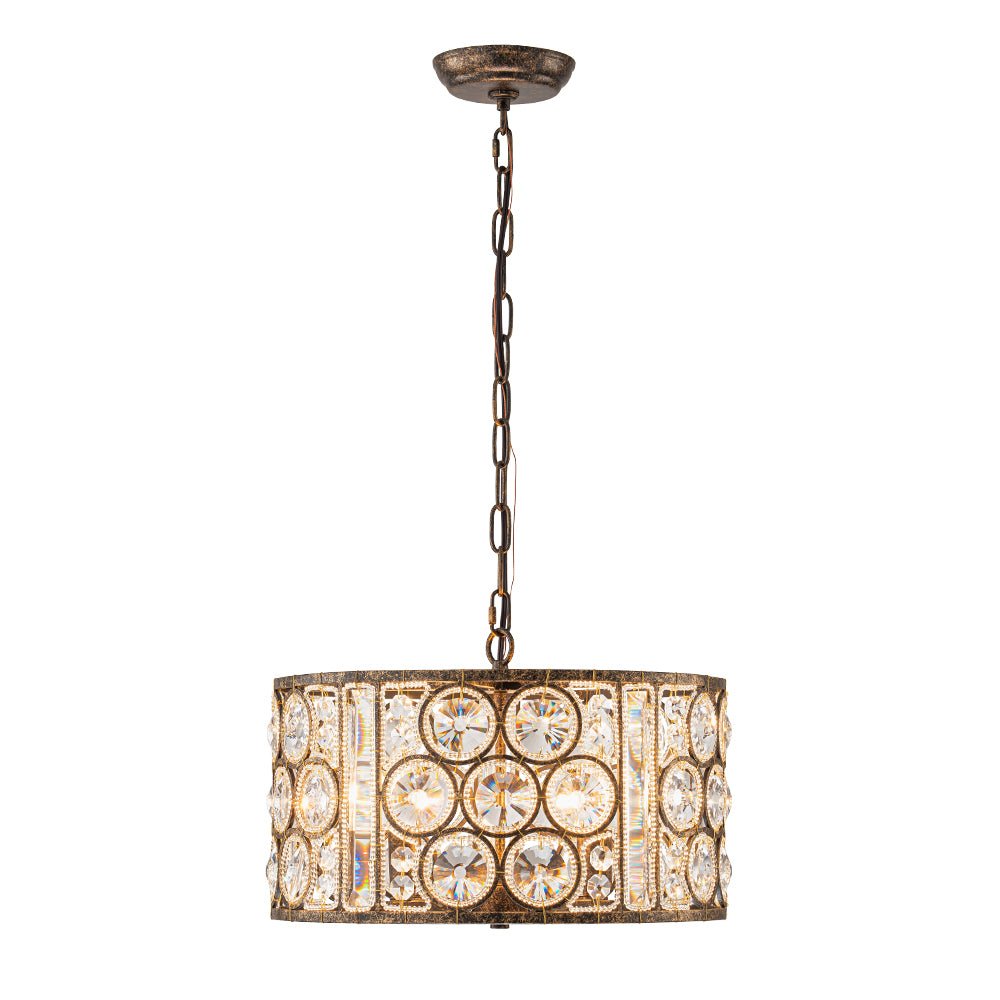 Kvennuvix Moroccan Glam Vintage Crystal Lantern Pendant