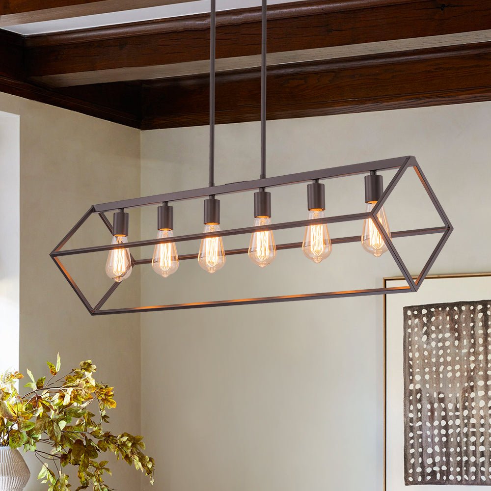 Ljomuvo Oil Rubbed Bronze Geometric Metal Chandelier