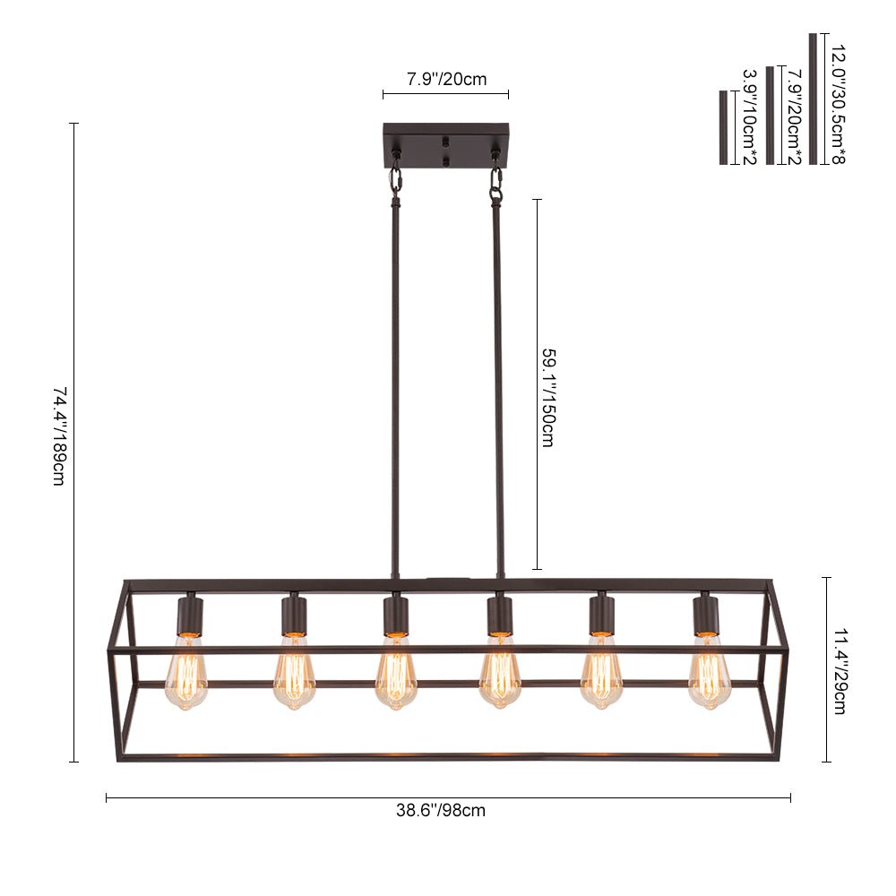 Ljomuvo Oil Rubbed Bronze Geometric Metal Chandelier
