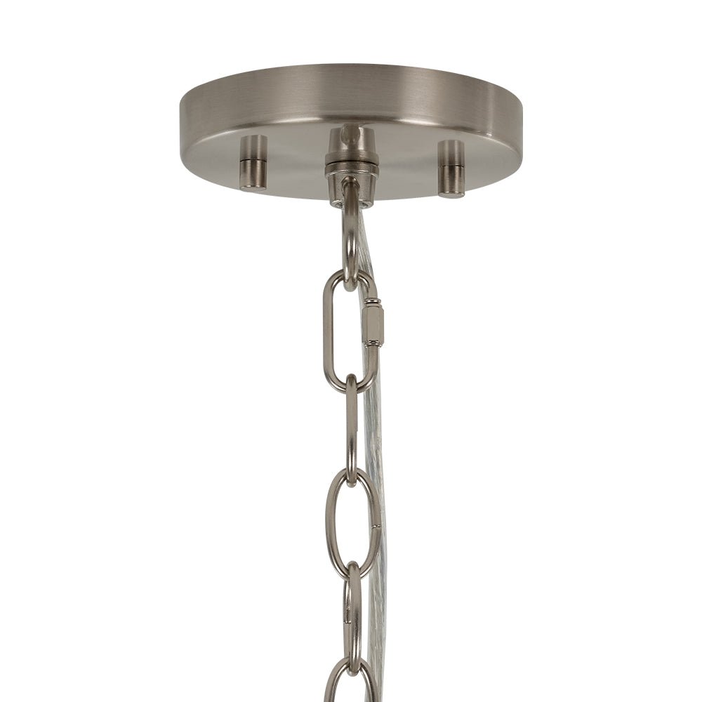Qvistuvyx Oversized Spiral Tiered Clear Glass Chandelier - Lamp Copper